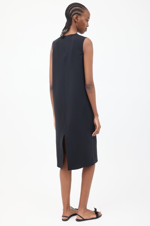 The Row Black Neoprene Sheath Dress