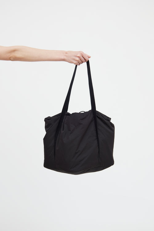 The Row Black Padded Drew Tote Bag