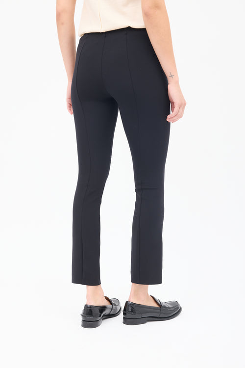 The Row Black Nylon Thilde Slit Leggings