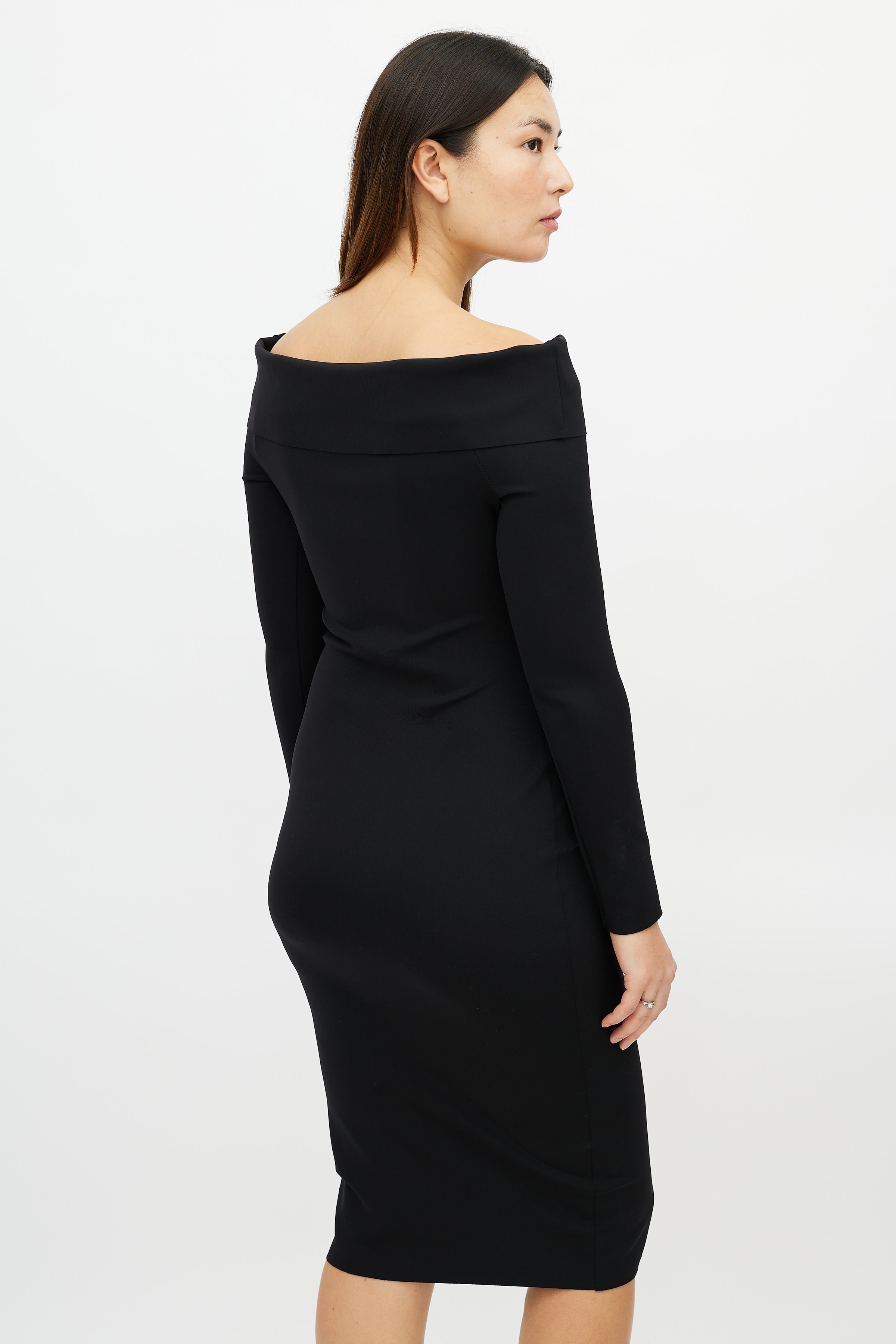 Off-The-Shoulder Long Sleeve Bodycon Dress