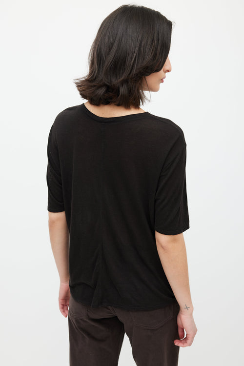 The Row Black Short Sleeve T-Shirt