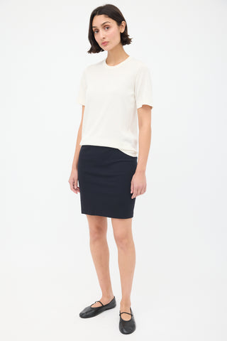 The Row Black Jersey Elastic Mini Skirt