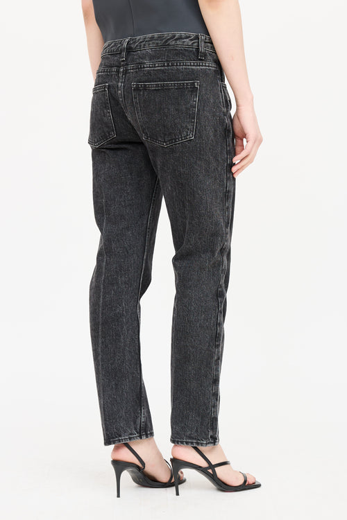 The Row Black Washed Slim Straight  Jean