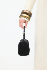 The Row Black Suede 90's Bag