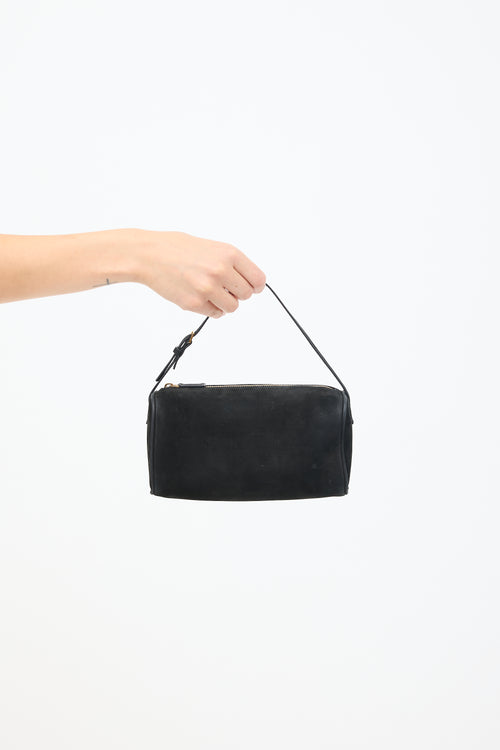 The Row Black Suede 90's Bag