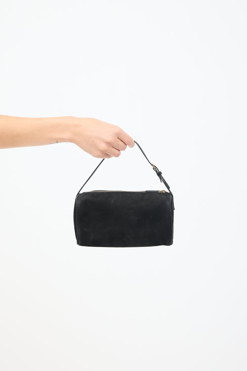 The Row Black Suede 90's Bag