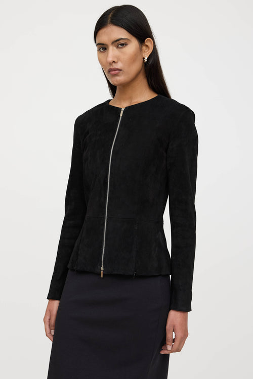 The Row Suede Peplum Jacket