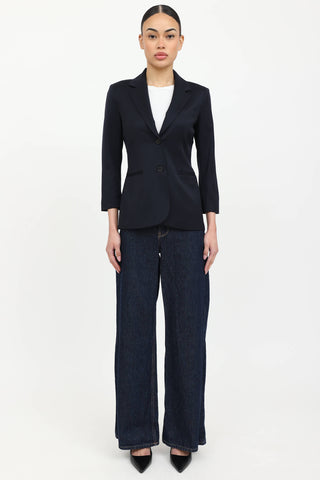 Wool Single Breasted Blazer