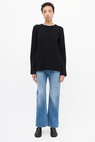 The Row Black Wool & Cashmere Sweater