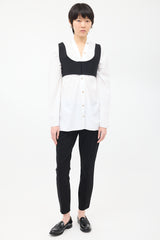 The Row Black Wool Grazia Crop Top