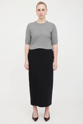 The Row Wool Two Pocket Skirt