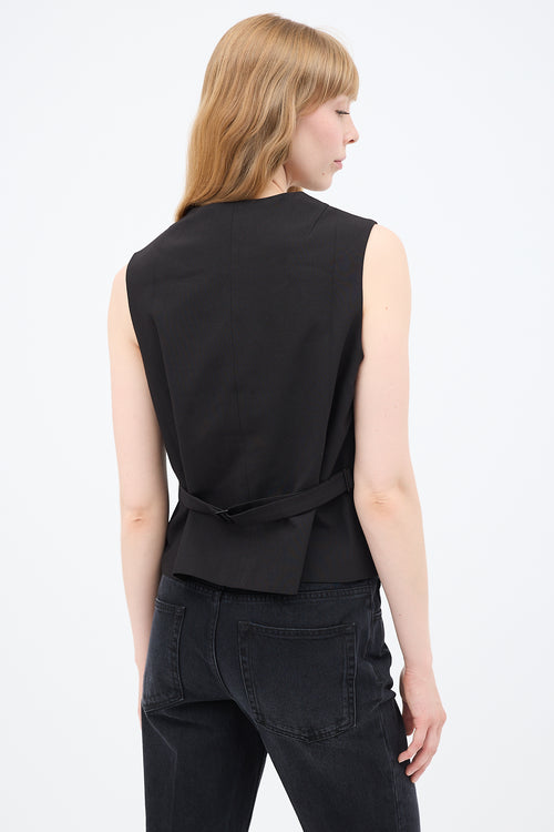 The Row Black Wool Vegas Vest