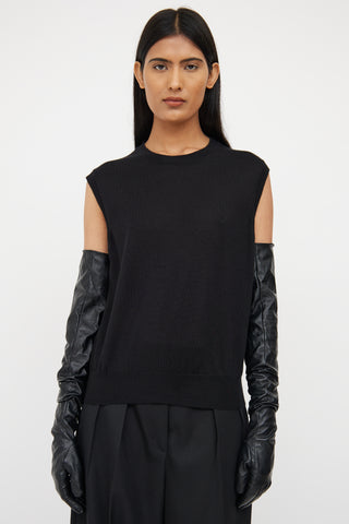 Black Cashmere Sleeveless Top