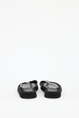 The Row Black Leather Ginza Sandal
