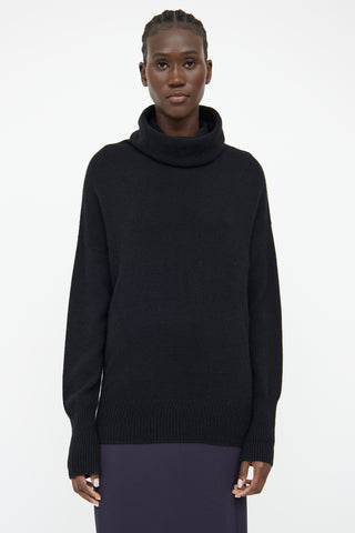 The Row Black Cashmere Turtleneck Sweater