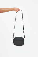 The Row Black Leather Eve Crossbody Bag