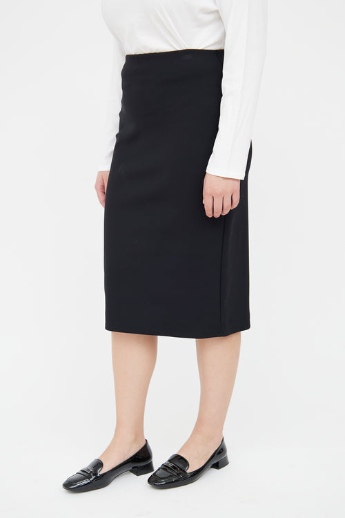 The Row Black Nylon Blend Skirt