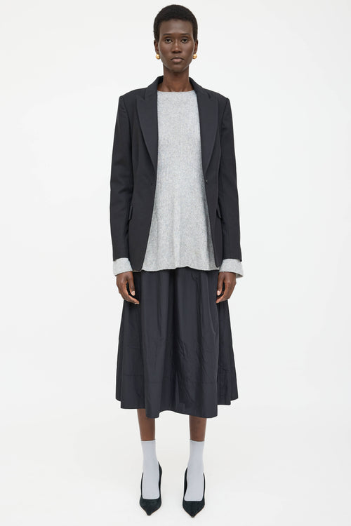 The Row Nylon Elastic Midi Skirt
