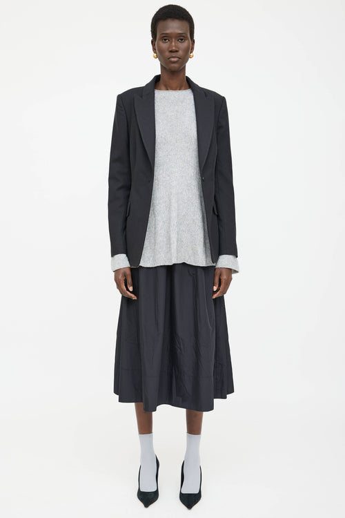 The Row Nylon Elastic Midi Skirt