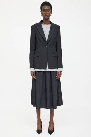 The Row Wool Peak Lapel Blazer