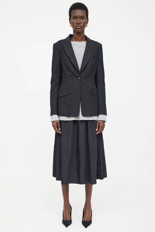 The Row Wool Peak Lapel Blazer