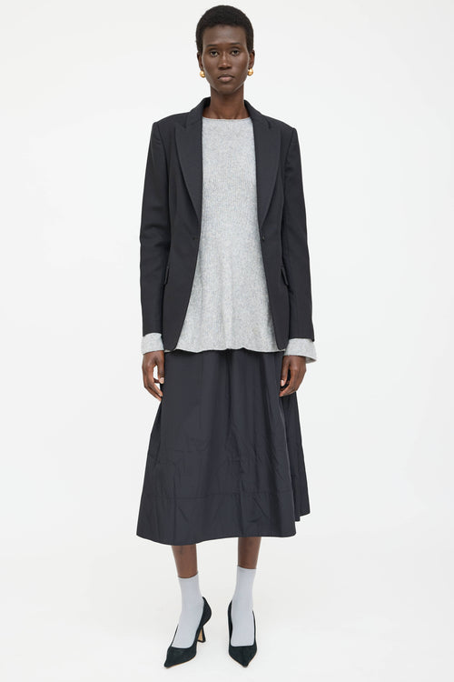 The Row Wool Peak Lapel Blazer