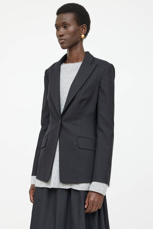 The Row Wool Peak Lapel Blazer