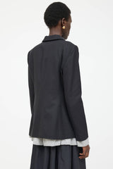 The Row Wool Peak Lapel Blazer