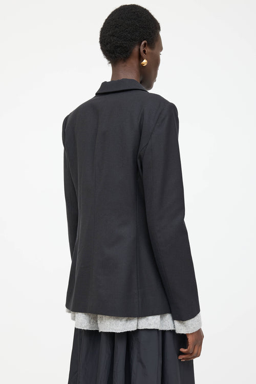 The Row Wool Peak Lapel Blazer