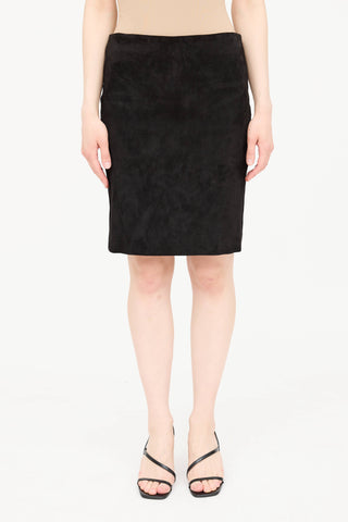 The Row Suede Midi Skirt