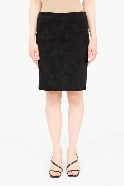 The Row Suede Midi Skirt