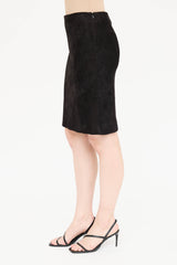 The Row Suede Midi Skirt