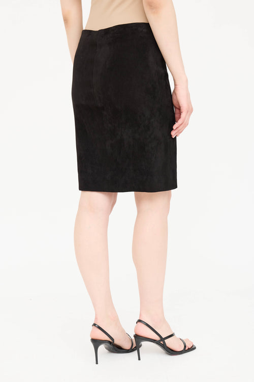 The Row Suede Midi Skirt
