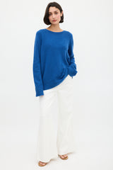 The Row Blue Wool & Cashmere Sweater