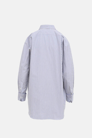 The Row Striped Ment Poplin Shirt