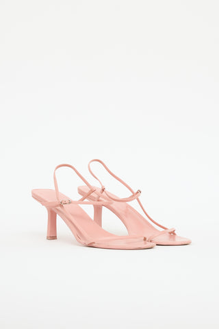 The Row Leather Bare Heeled Sandal