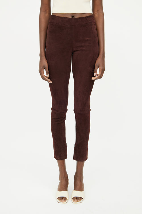 The Row Brown Suede Legging