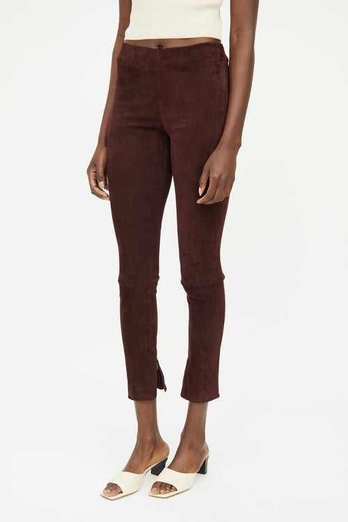 The Row Brown Suede Legging