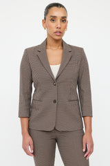 The Row Brown & Black Houndstooth Suit