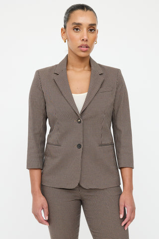 The Row Brown & Black Houndstooth Suit