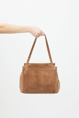 The Row Brown Sidekick Suede Bag