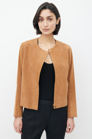 The Row Brown Suede Spiketon Jacket