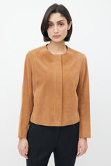 The Row Brown Suede Spiketon Jacket