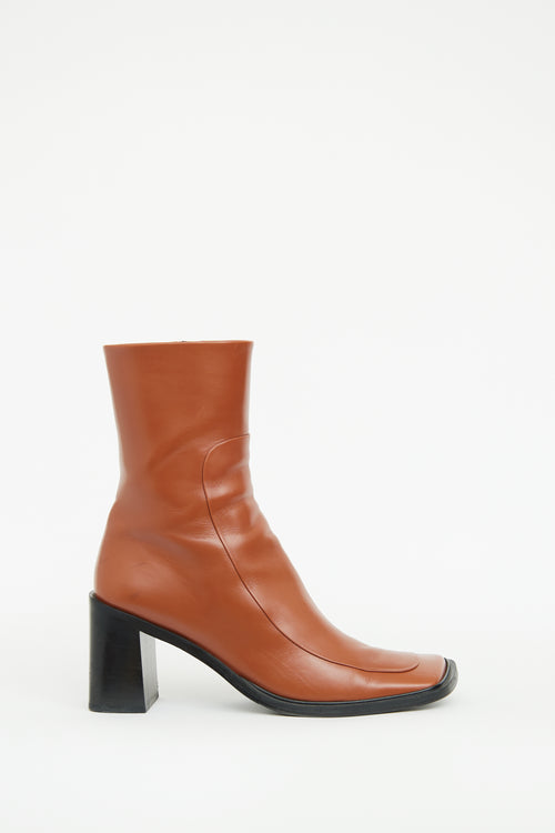 The Row Dark Cuir Patch Boot