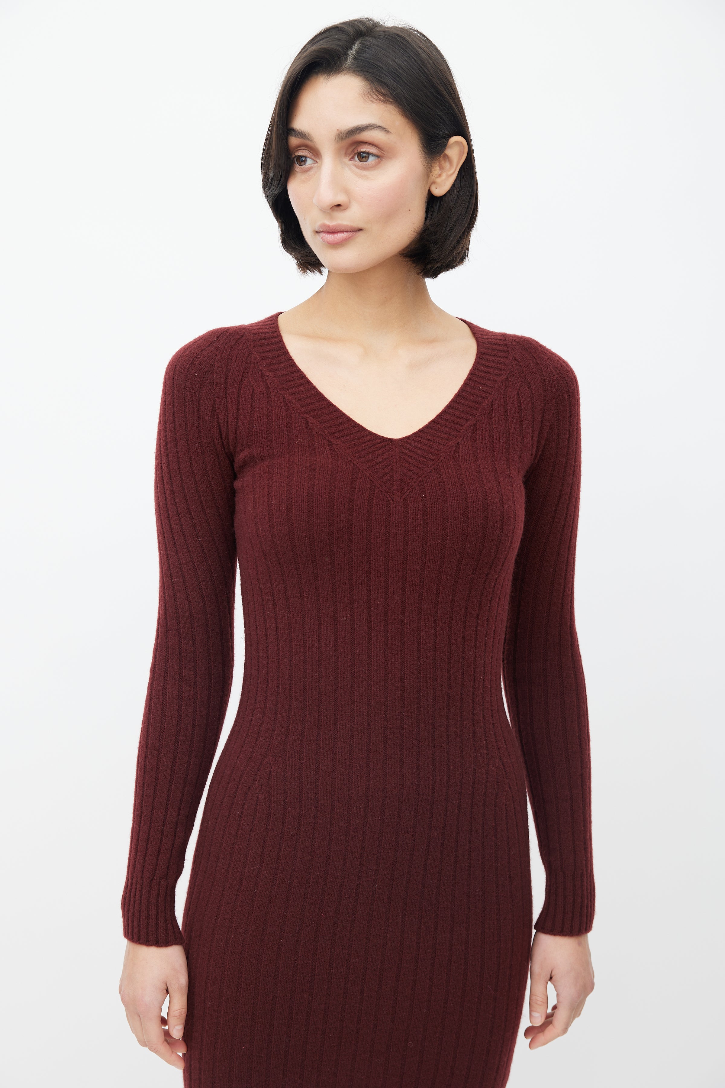 the row knit dress The Row - Women's Fanny Dress in Wool - Black