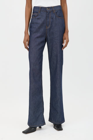 The Row Chambray Flared Jeans