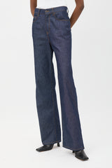 The Row Chambray Flared Jeans