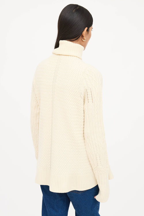 The Row Cableknit Woven Sweater