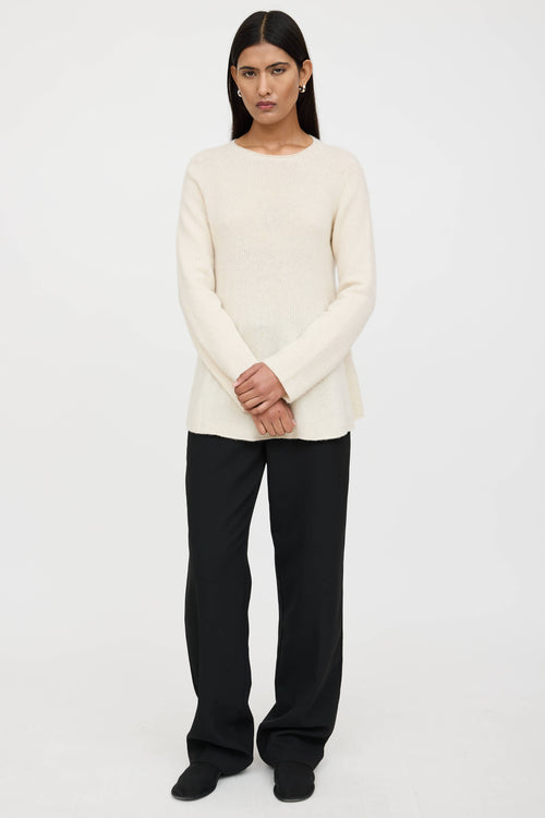The Row Cashmere Knit Flared Sweater