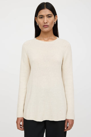 The Row Cashmere Knit Flared Sweater